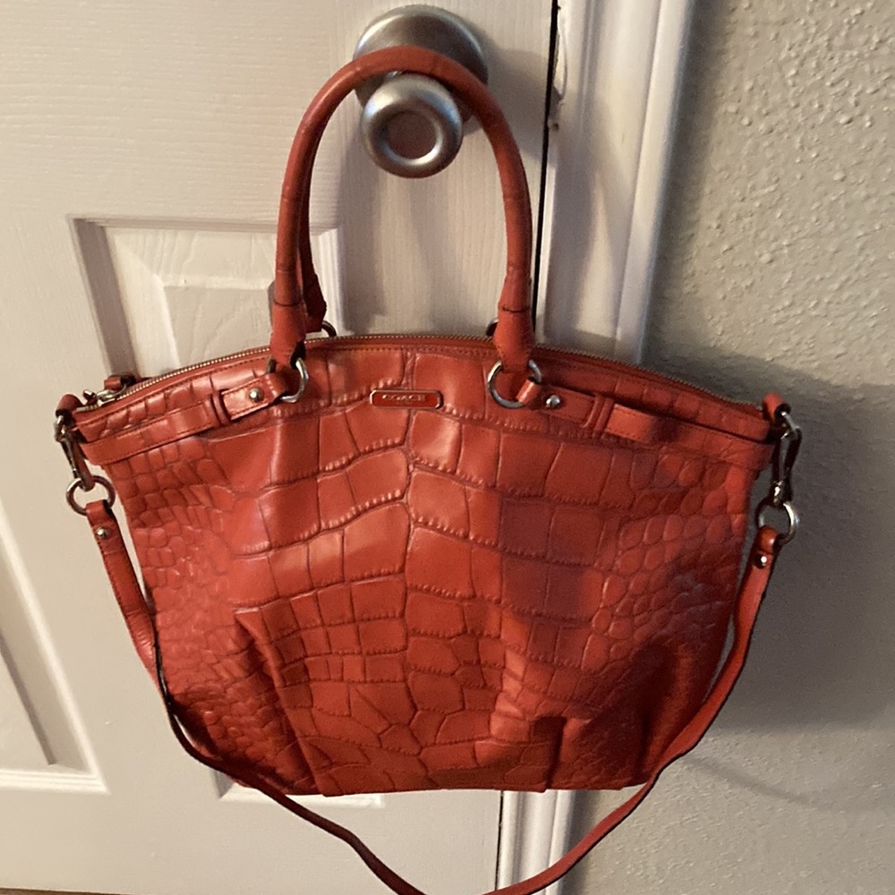 COACH Unique Large Pumpkin color Purse